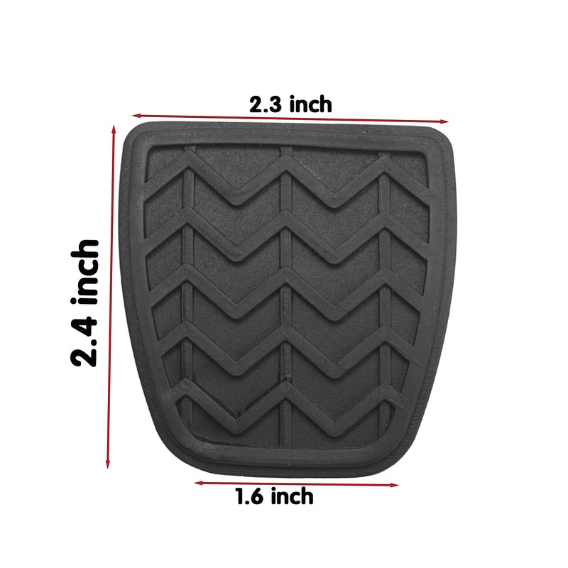 UpAmcarker 31321-52010 2Pcs Clutch&Brake Pedal Pad Black Rubber Compatible with
