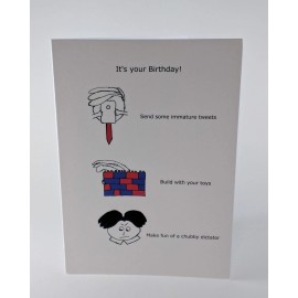 Not the Same Old Cards Funny Anti Trump Birthday Card - Twitter, Border Wall, Tiny Hands, adult humor