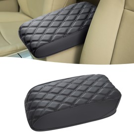 GIANT PANDA Custom Center Console Cover Fit for Toyota Highlander 2008 2009 2010 2011 2012 2013 2014,Waterproof-Anti-Scratch,Faux Leather Armrest Center Cover - Full Protection - Black