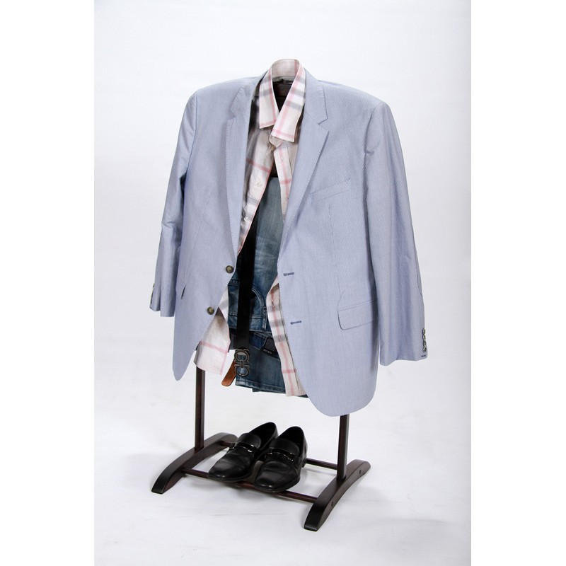 Homenetics Deluxe Hardwood Clothes Valet Stand (Red Mahogany)