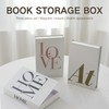 SUQ 3 pieces decorative book box, magnetic opening decorative books,