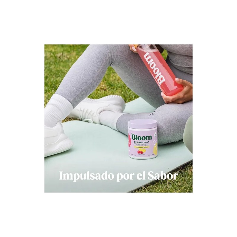 Bloom Pre Workout Alta Energía De Limonada Rosa Tarro 25porc