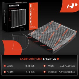 A-Premium Filtro de aire de cabina con carbón activado compatible con Hyundai Accent 2006 2007 2008, L4 1.6L, repuesto # 971331E000