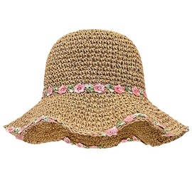 HeyCaps Sun Hat for Women - Foldable Wide Brim Bucket Beach Hat Elegant Breathable Lightweight for Vacation & Travel