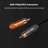 Fosi Audio 2RCA to 2RCA Cable 3.9Ft, Gold-Plated 2 RCA