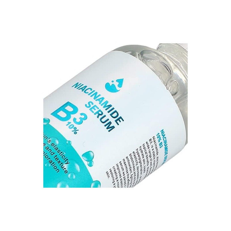 Sérum facial de nicotinamida para hidratar e iluminar la piel.