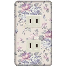 Panasonic [Full Color (Modern) Plate] [WN6002W for 2 Covers] Outlet Switch Cover Plate Floral Flower (Elegant Pattern) No. 11