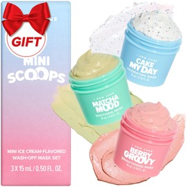 I DEW CARE- Set de regalo de mascarilla facial lavable - Mini cucharadas | Con ácido hialurónico, Cuidado personal de la piel | Tratamiento facial,