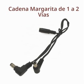 Cable de alimentación de pedal de guitarra de 1 a 2 - Cable de alimentación de cadena margarita para tableros de efectos de 9 V CC