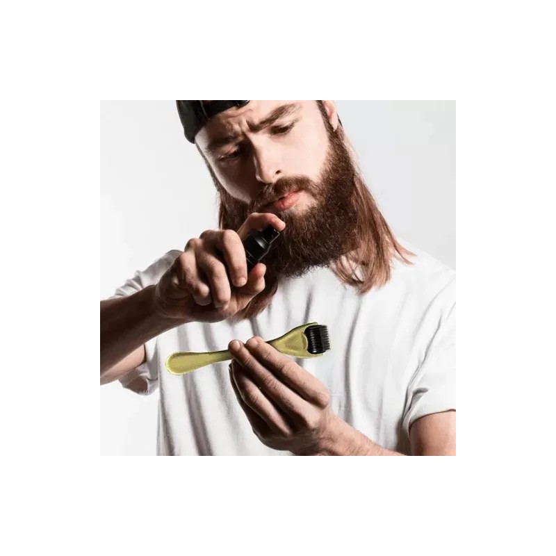 Derma Roller 1 Mm Para Barba Y Facial Cabello