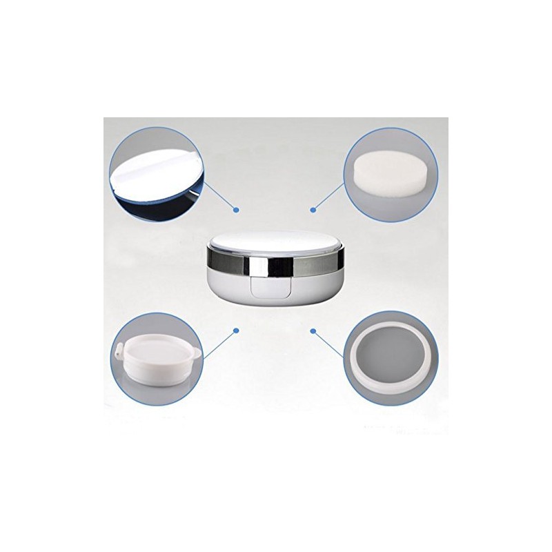 Onwon 15g 0.5oz Empty Luxurious White Silver Edge Portable Air