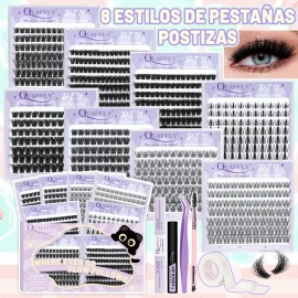 Kit De Extensiones De Pestañas De 8 Estilosgran Capacidad