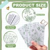 Engrowtic 30 Pack Sage Green Floral Pocket Notebook Chinoiserie Mini