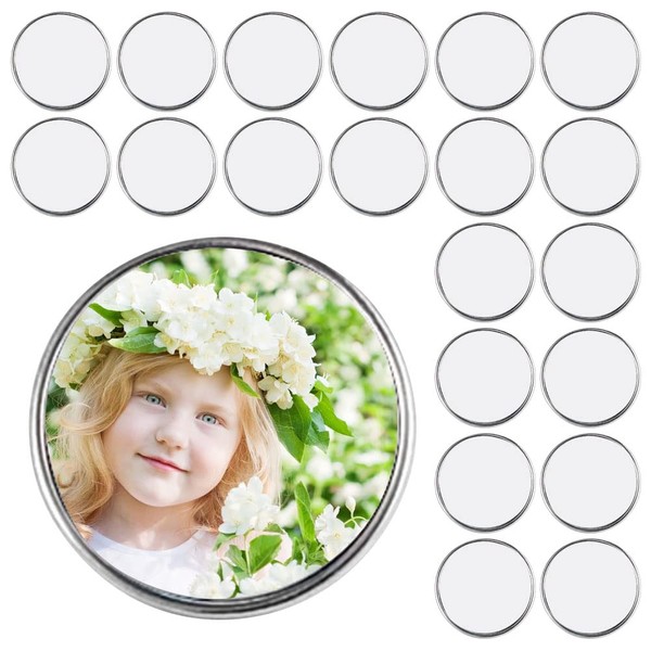 ZUYYON 20 Pcs Sublimation Blank Pins DIY Button Badge Kit