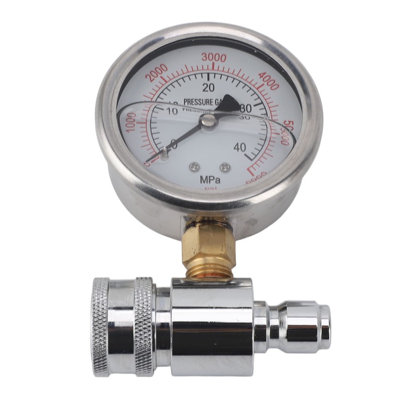 Pressure Washer Gauge 6000psi High Pressure 3/8in Quick Connect Parts