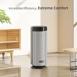 Space Heaters for Indoor Use Large Room, 70 ° Oscillation, Fast Heating Ceramic Electric with Digital Thermostat, Remote Control, 1-12H Timer, Overheat Protection, Safety Heater for Bedroom