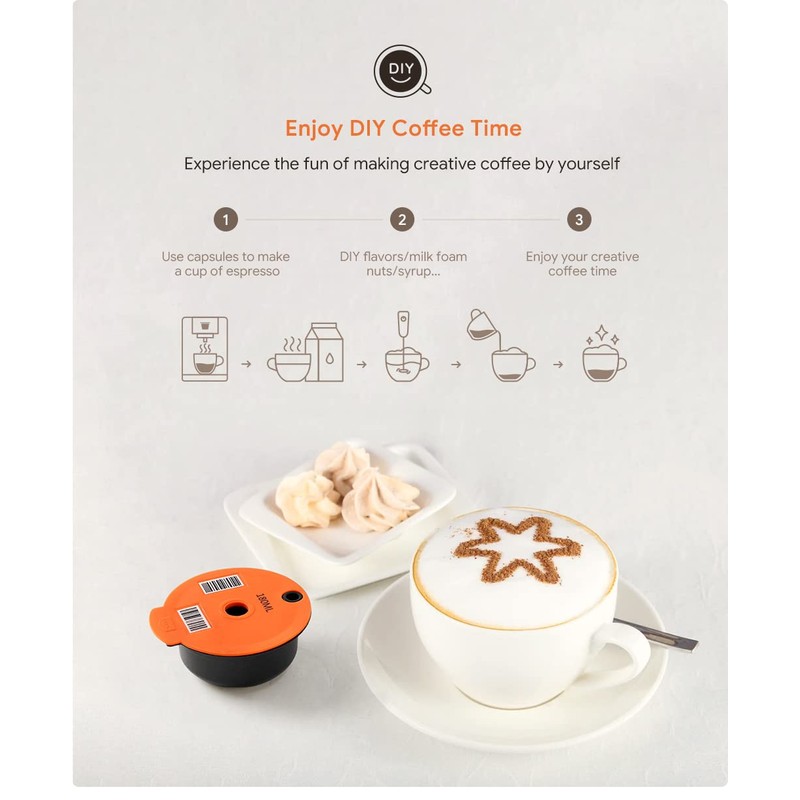 Tas simo Reusable Pods with Paper Filters,Reusable Coffee Capsules Compatible