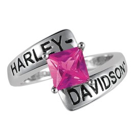 Franklin Mint Harley-Davidson® July Birthstone Ring - Faux Ruby - size 10 D4J8826