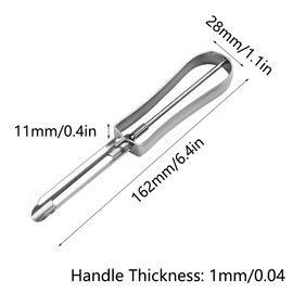 Potato Peeler, 2 Pack 6.3 Inch Swivel Potato Peeler Fruit Vegetable Peeler Stainless Steel Safe Swivel Slicer Traditional Multifunctional Vegetable Peeler for Kitchen