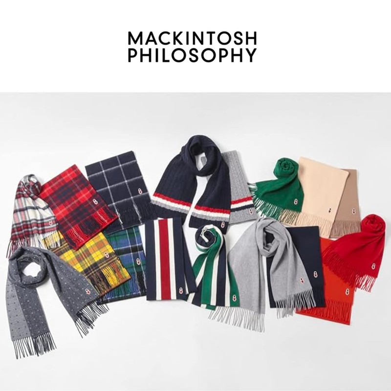 Moonbat Mackintosh Philosophy Scarf, 100% Wool, Buckingham Bear Check 48160