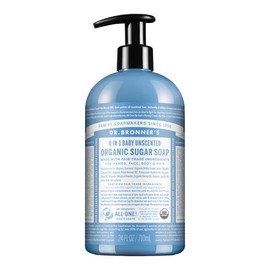 Dr Bronner's 4-In-1 Organic Sugar Soap - Baby Unscented, 710ml