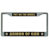 Armor of God Chrome License Plate Frame