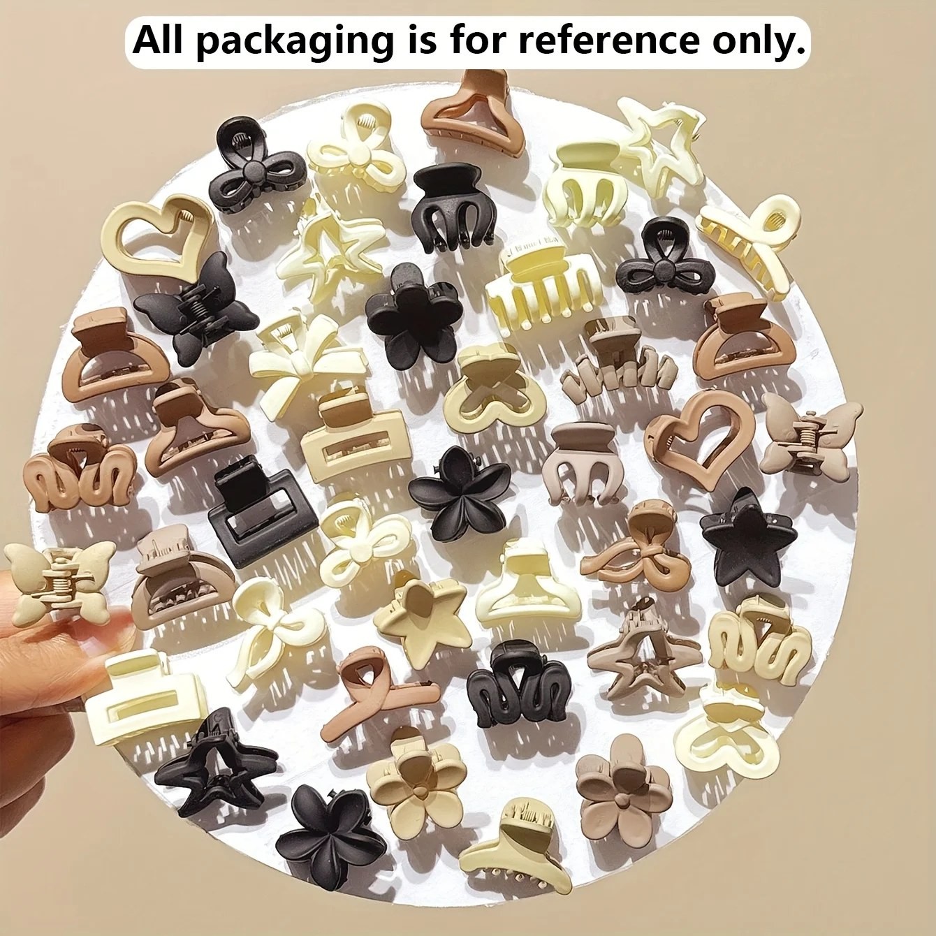 30pcs beige mixed