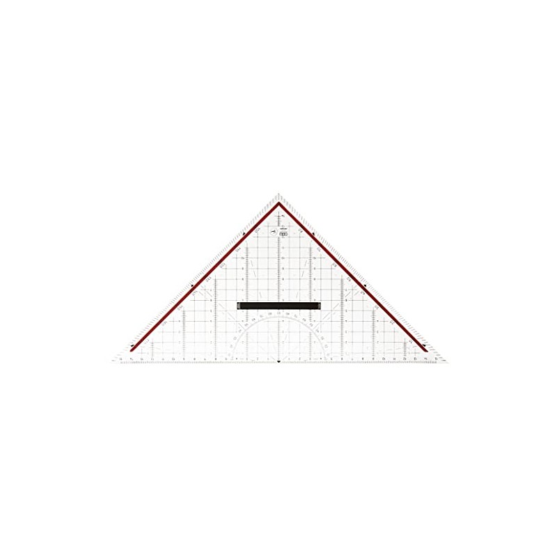 M + R 723320100 Square 32 cm Acrylic Glass Transparent, Backing – Red