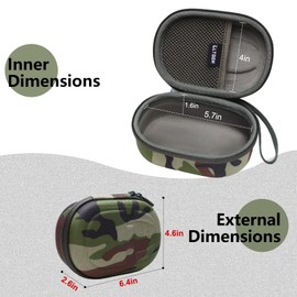 LTGEM Hard Travel Carrying Case for JBL Clip 4/5 Portable Bluetooth Speaker(Inside: 5.7" x 4" x 1.6"), Case Only, Camouflage+Green