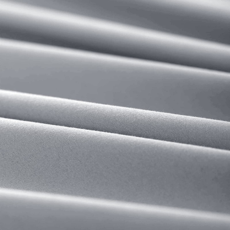 Hafaa Silver Pillowcases 2 Pack Brushed Microfiber Plain Pillow Cases