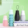 Sauinitac Foldable Silicone Water Bottle 500ml, Collapsible Travel Bottle with