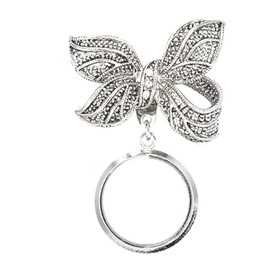 Pearl Decorative Miscellaneous Goods (Fashion Accessories), Silver, Size (H x W): Approx. 1.5 x 1.2 inches (3.8 x 3 cm)