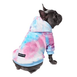 Spark Paws Dog Hoodie - Premium Quality, Buttery Soft, Superior Comfort and Fit, Calming Fleece Interior, Suitable for All Breeds - Snow Cone Skydye - L