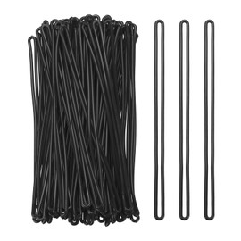 PATIKIL Luggage tag Loops, 50 Pcs PVC Luggage Loop Straps Bag Tag Loops Luggage Tag Holders Worm Loops Tag Holders for ID Card Bags Suitcase Label Fasteners, Black