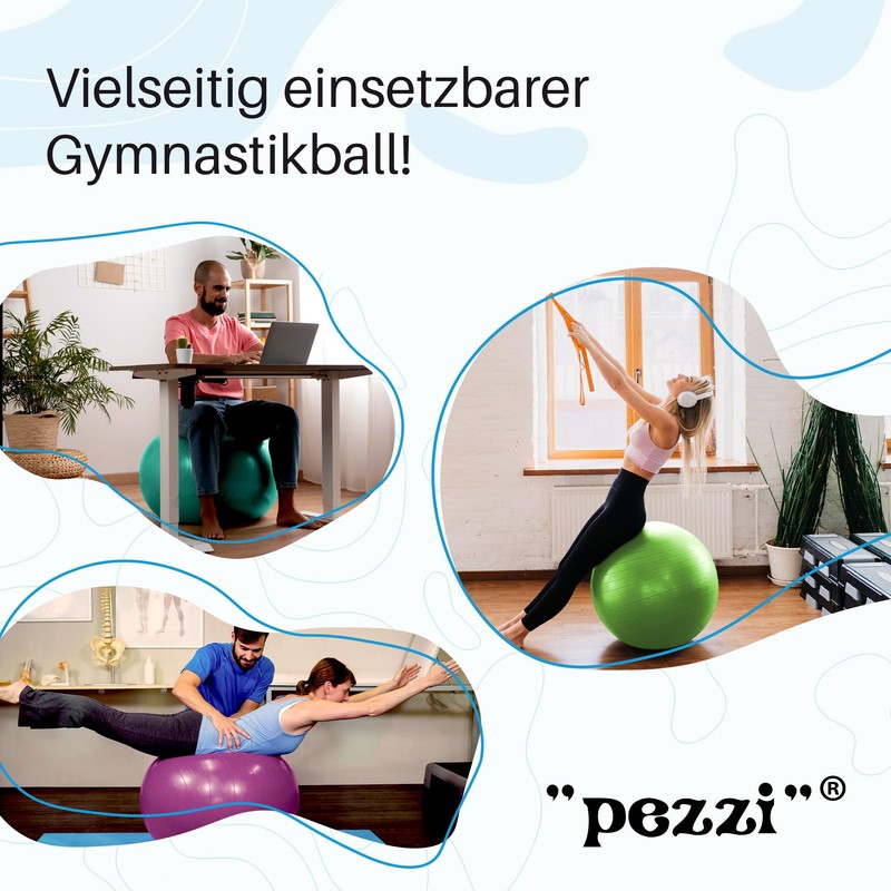 PEZZI - Original Pezziball Maxafe 75 cm Gymnastics Ball with