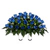 Sympathy Silks 30" Headstone Flower Saddle Artificial Cemetery Flowers -