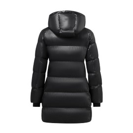 wantdo Women's Warm Winter Jacket Long Puffer Parka Snow Jacket with Hood (Black 2XL)