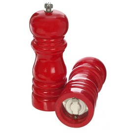 Premier Housewares Salt and Pepper Mill Set, 14.2 cm - Hi Gloss Red