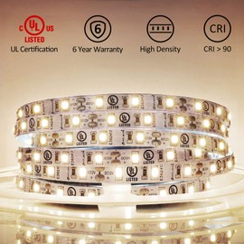 HitLights Neutral White LED Strip Lights, UL-Listed Premium High Density 2835-16.4 Feet, 300 LEDs, 4000K, 24W, CRI 90+, 12V DC LED Tape Lights for Under Cabinet, Kitchen, Lighting Project &More