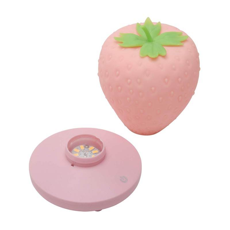 LVOERTUIG Strawberry Night Light, Cute Silicone Strawberry Lamp, LED Cute