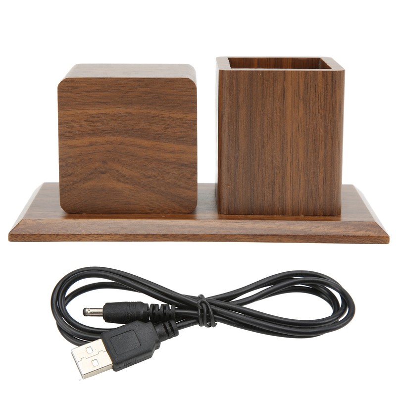 Pen Holder Clock Temperature Calendar Display 3 Level Brightness Adjustment