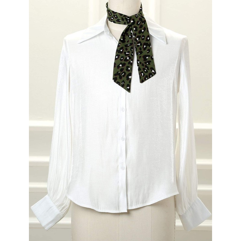 sourcing map Women's Skinny Scarf Thin Long Neck Scarf Fashion