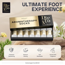 diputox 7 Pairs Christmas Golf Gifts for Men/Women No Show Cotton Socks, Low Cut Compression Socks, Aromatic,White