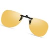 SOXICK Men's Clip-on Sunglasses, Polarized Sunglasses, Flip Up, Driving, yellow
