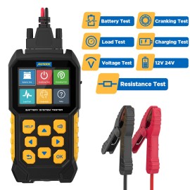 AUTOOL 8V-30V Car Battery Tester Battery Load Tester Charging Cranking Analyzer Test