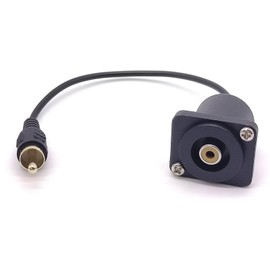 GXMRHWY D-Type Panel Mount Audio Connector RCA Female D-Shaped Panel to RCA Male Cable Length 20CM