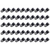 50 Pack Black Cable Clips,cable clips outdoor, 1/4'' Screw Mount