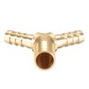 sourcing map Tee Brass Barb Fitting Reducer Y Shape 3