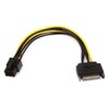 Monoprice 8inch SATA 15pin to 6pin PCI Express Card Power