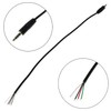 E-outstanding 3.5mm Male Jack to Bare End 2PCS Black TRRS